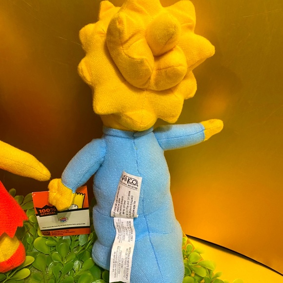 THE SIMPSONS VTG 2005 20th CENTURY FOX MAGGIE SIMPSON ATTACHED TAGS & LISA PLUSH - Picture 13 of 16
